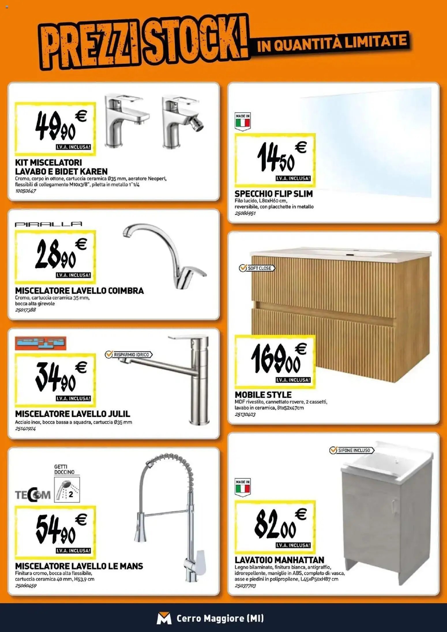 TECNOMAT - Straordinari prezzi stock!