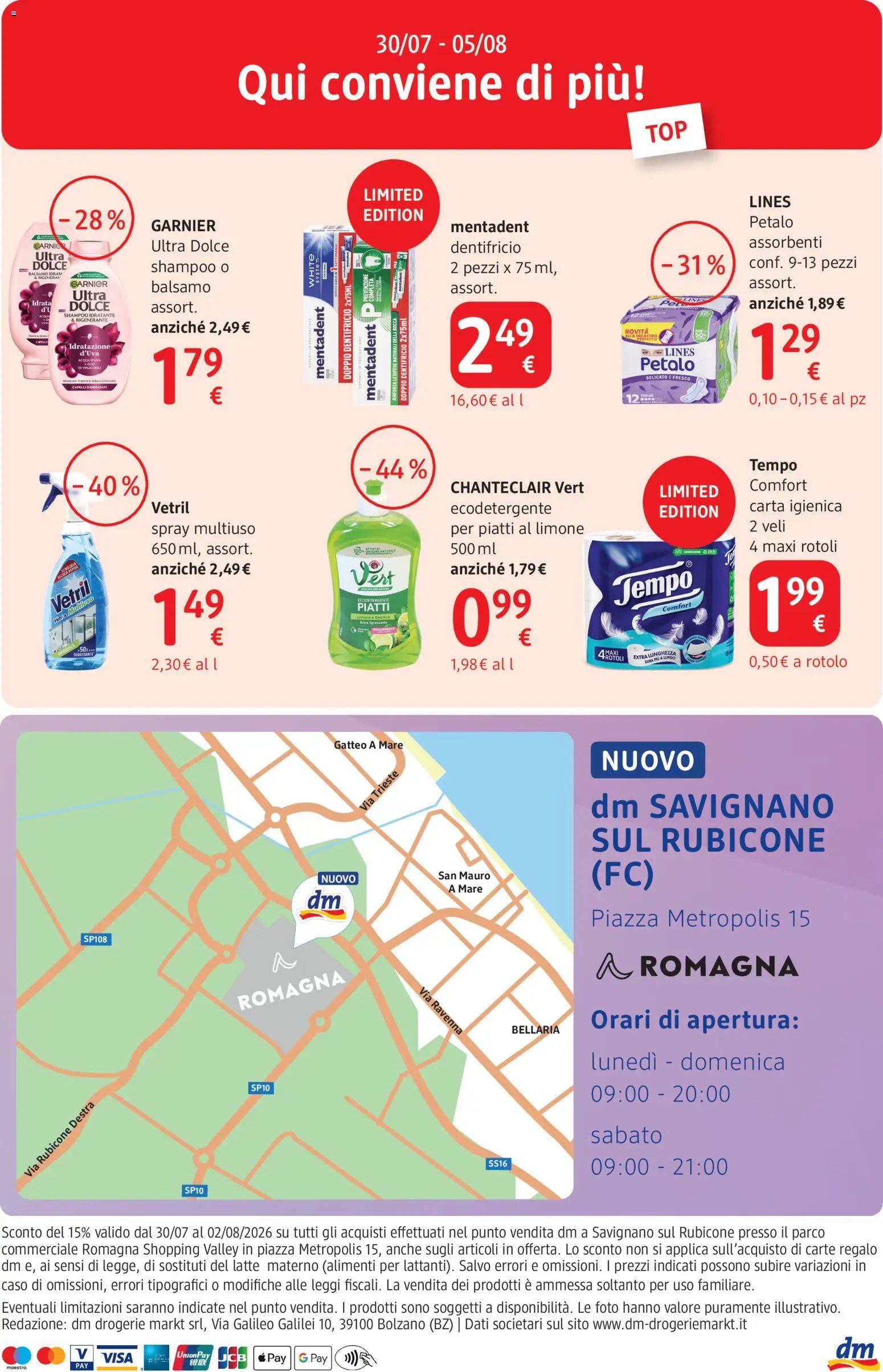 dm drogerie markt volantino Apertura Savignano sul Rubicone