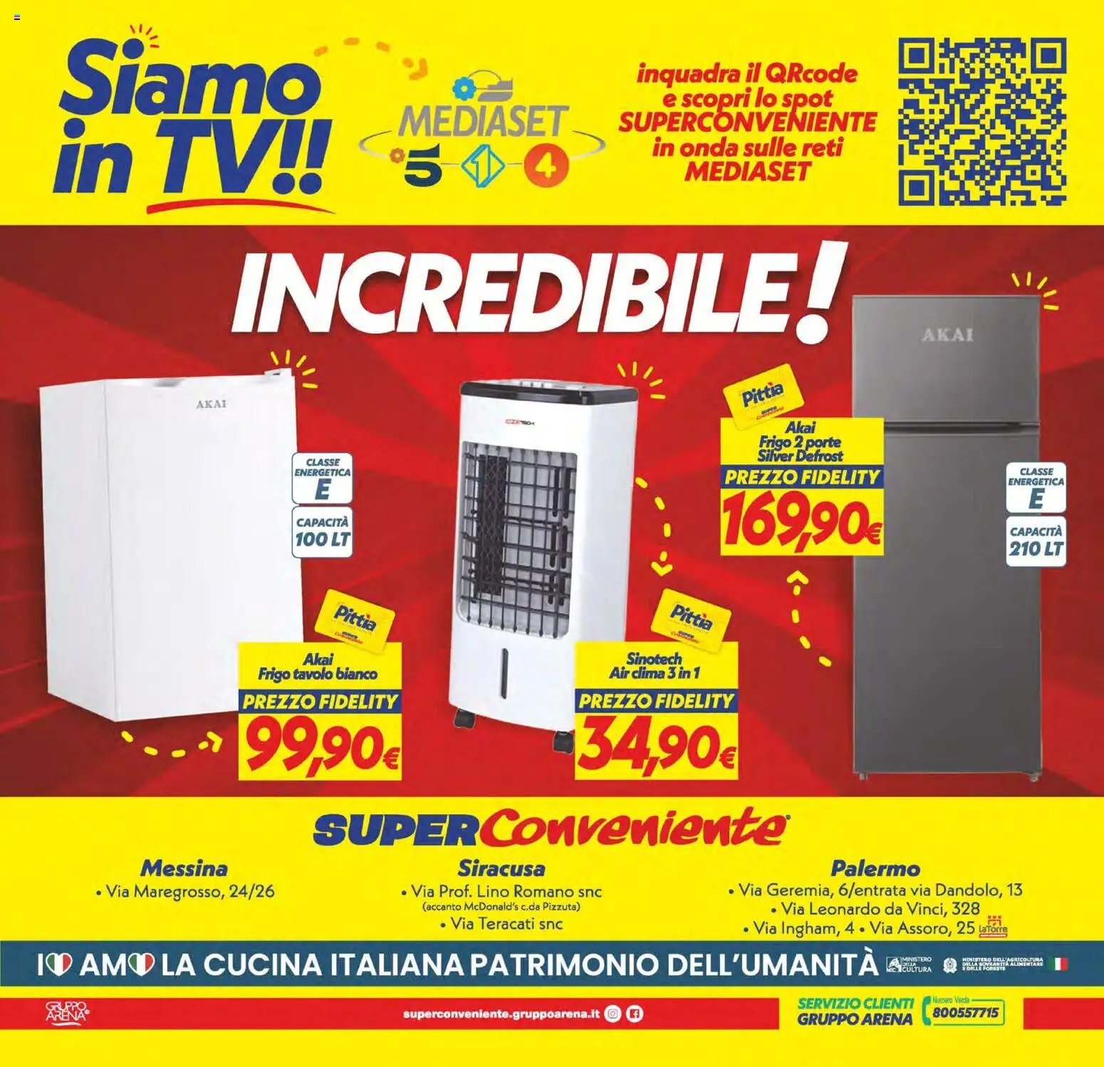SuperConveniente volantino Messina, Siracusa, Palermo