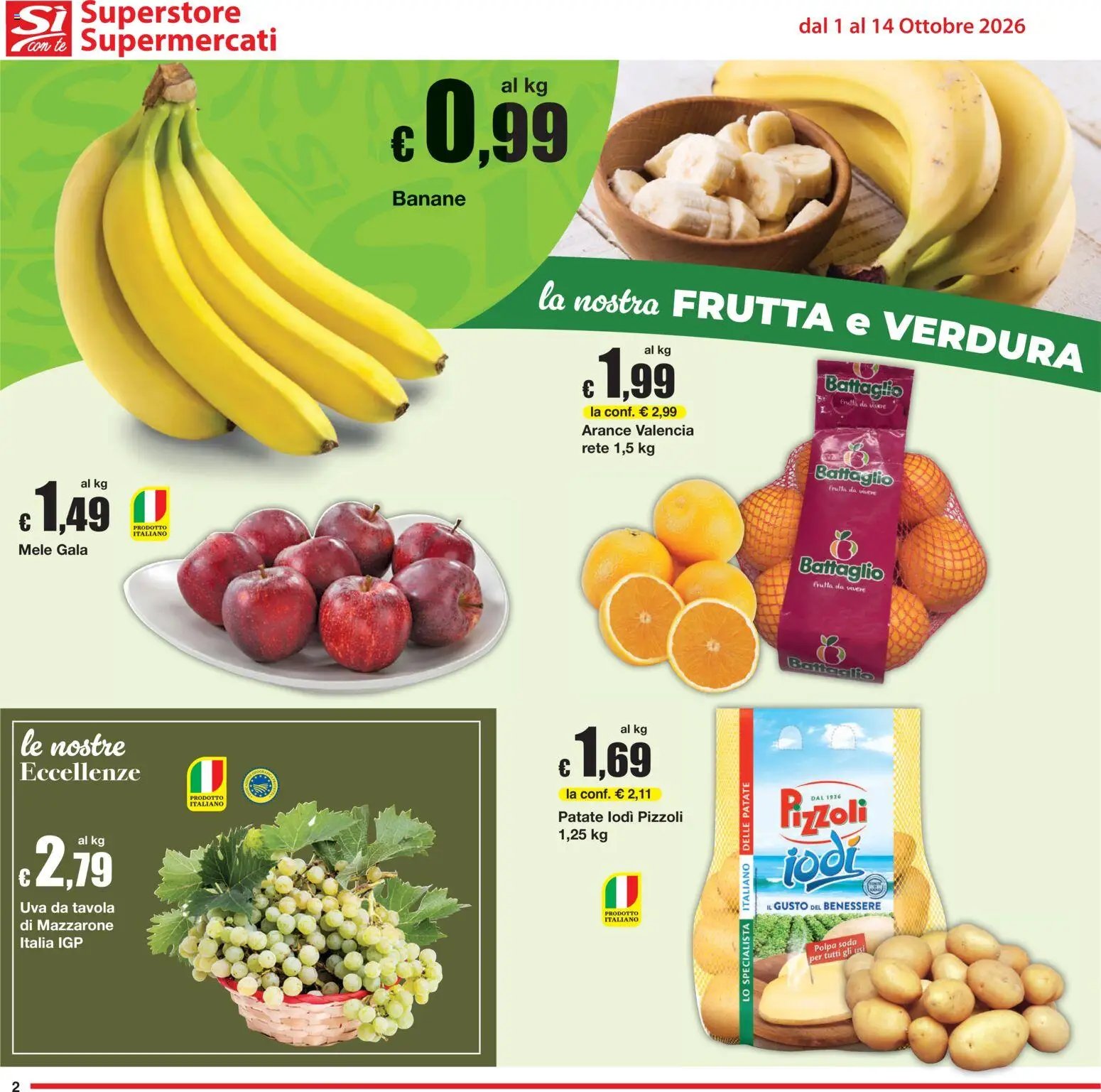 Sì con Te volantino Superstore, Supermercati