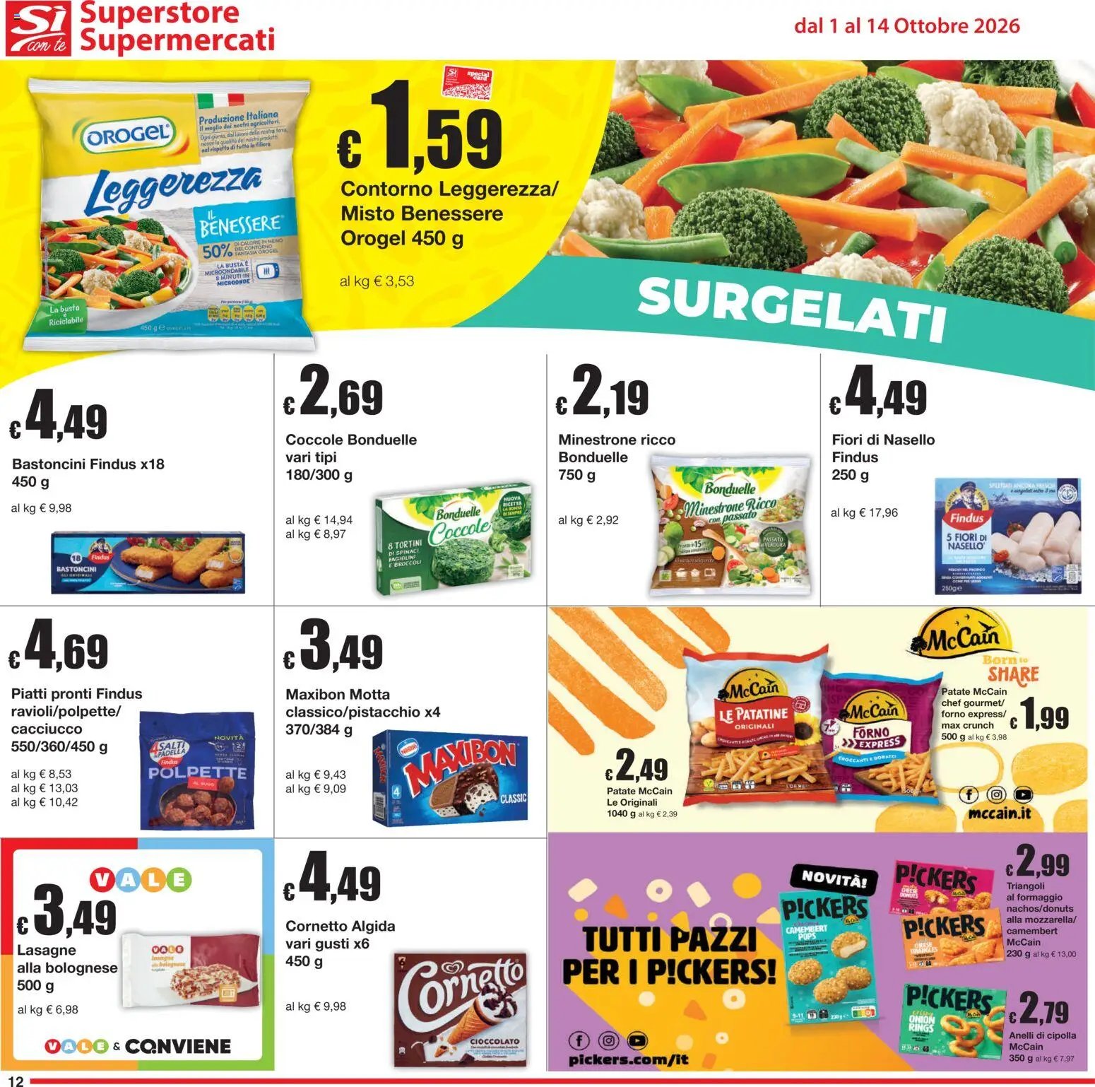 Sì con Te volantino Superstore, Supermercati