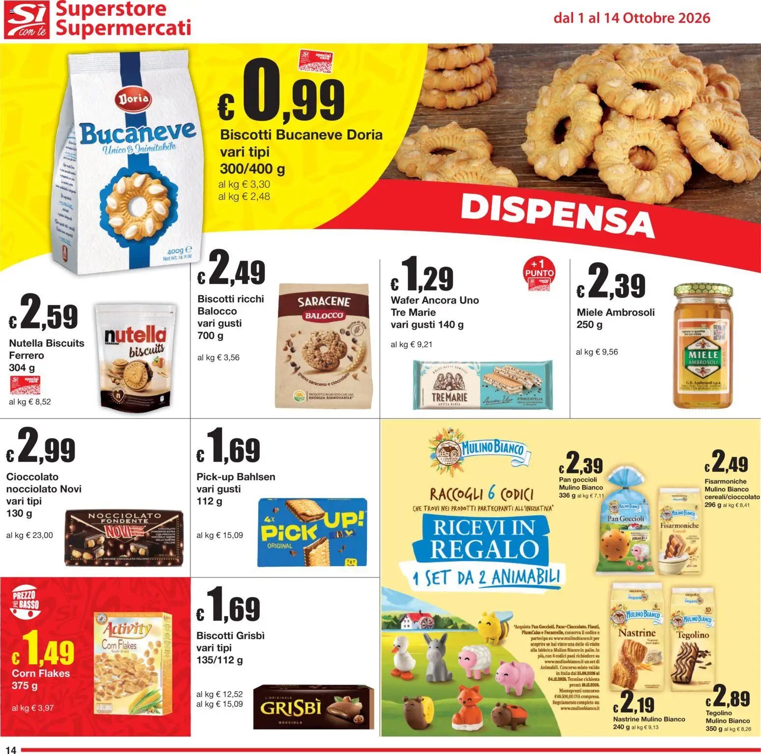 Sì con Te volantino Superstore, Supermercati