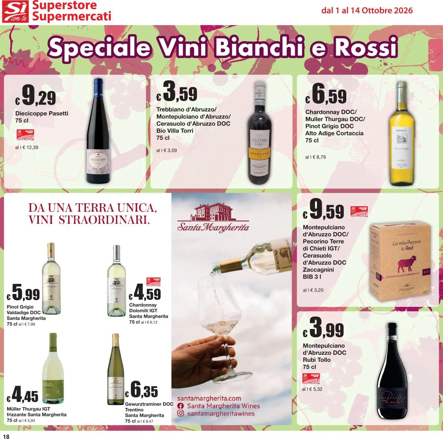 Sì con Te volantino Superstore, Supermercati