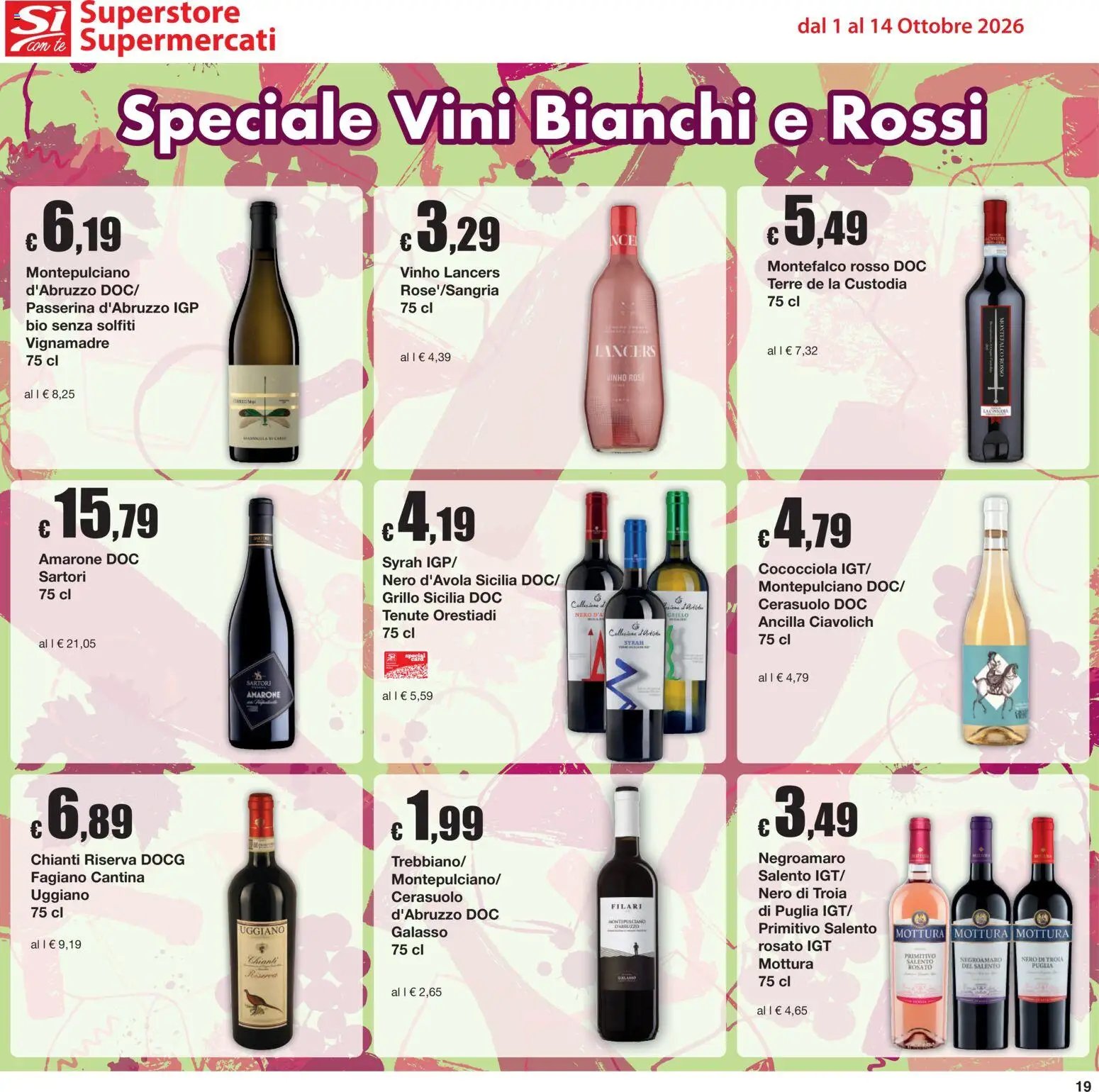 Sì con Te volantino Superstore, Supermercati