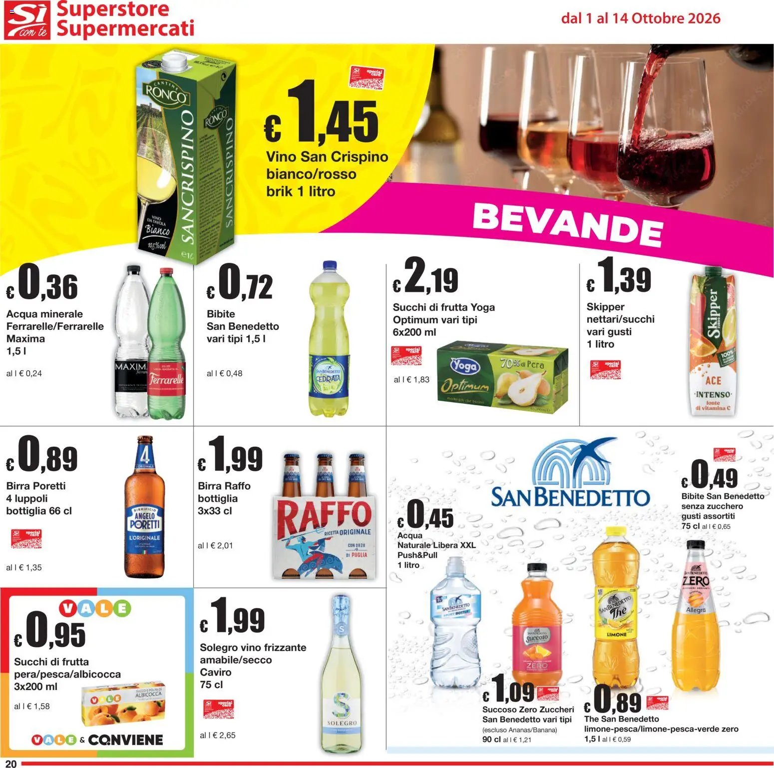 Sì con Te volantino Superstore, Supermercati
