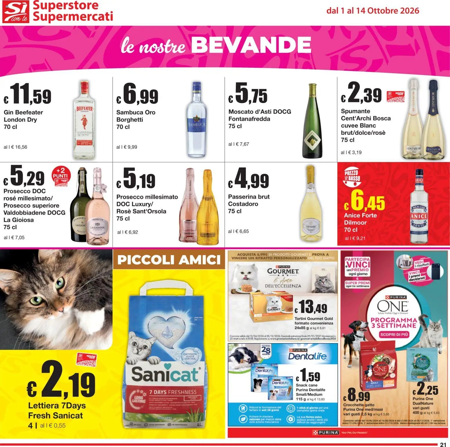 Sì con Te volantino Superstore, Supermercati