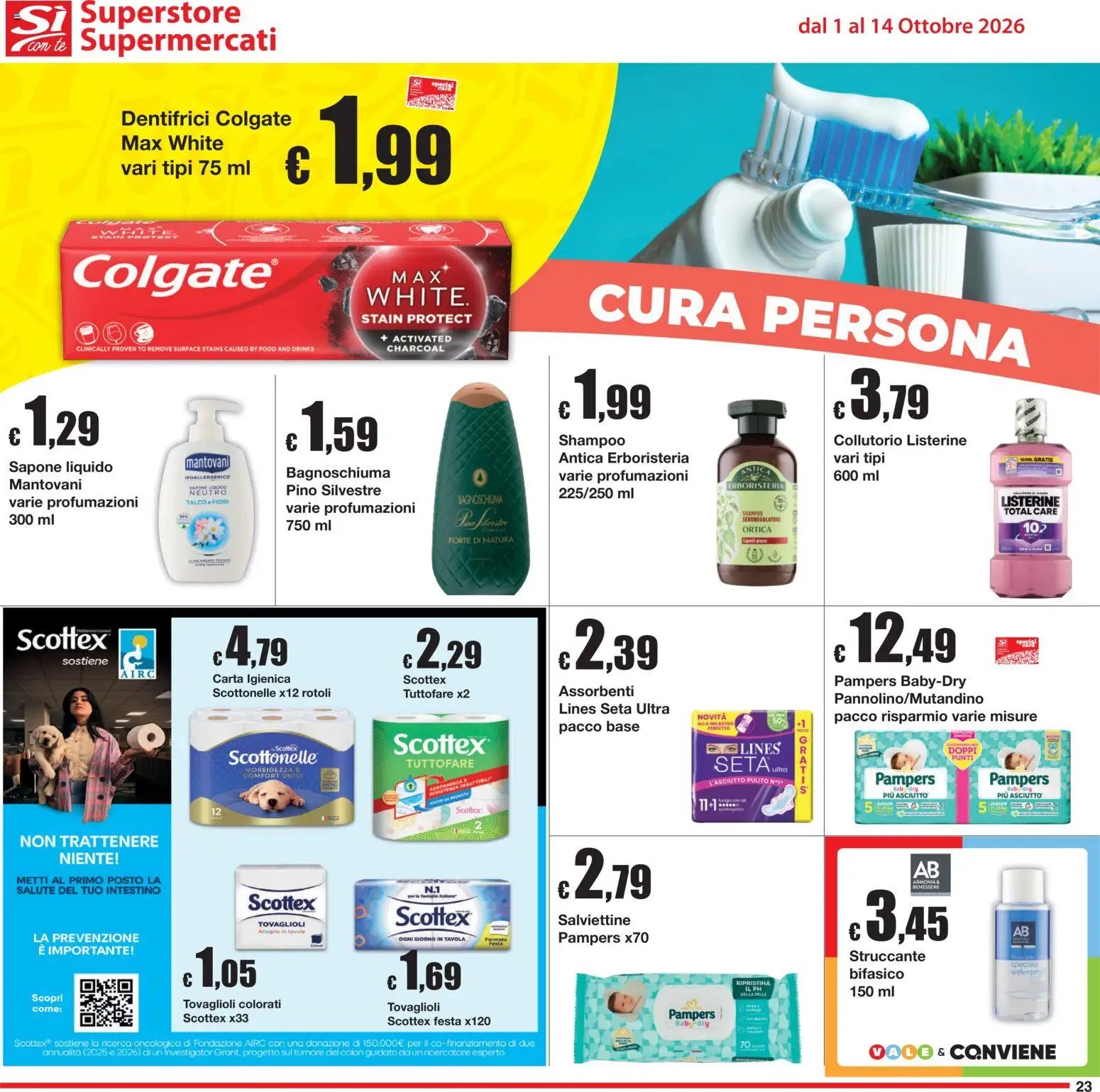 Sì con Te volantino Superstore, Supermercati