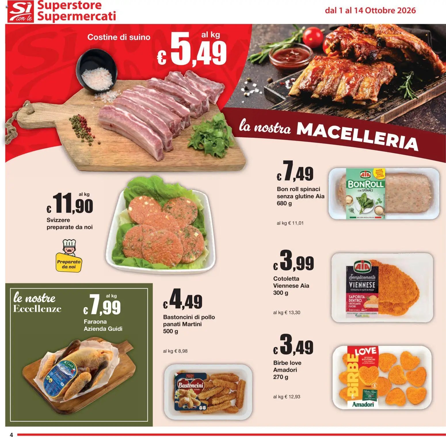 Sì con Te volantino Superstore, Supermercati