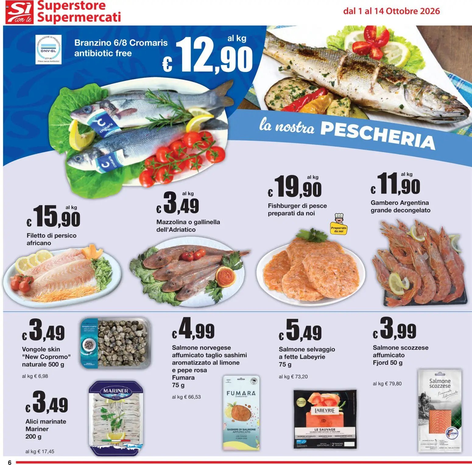 Sì con Te volantino Superstore, Supermercati