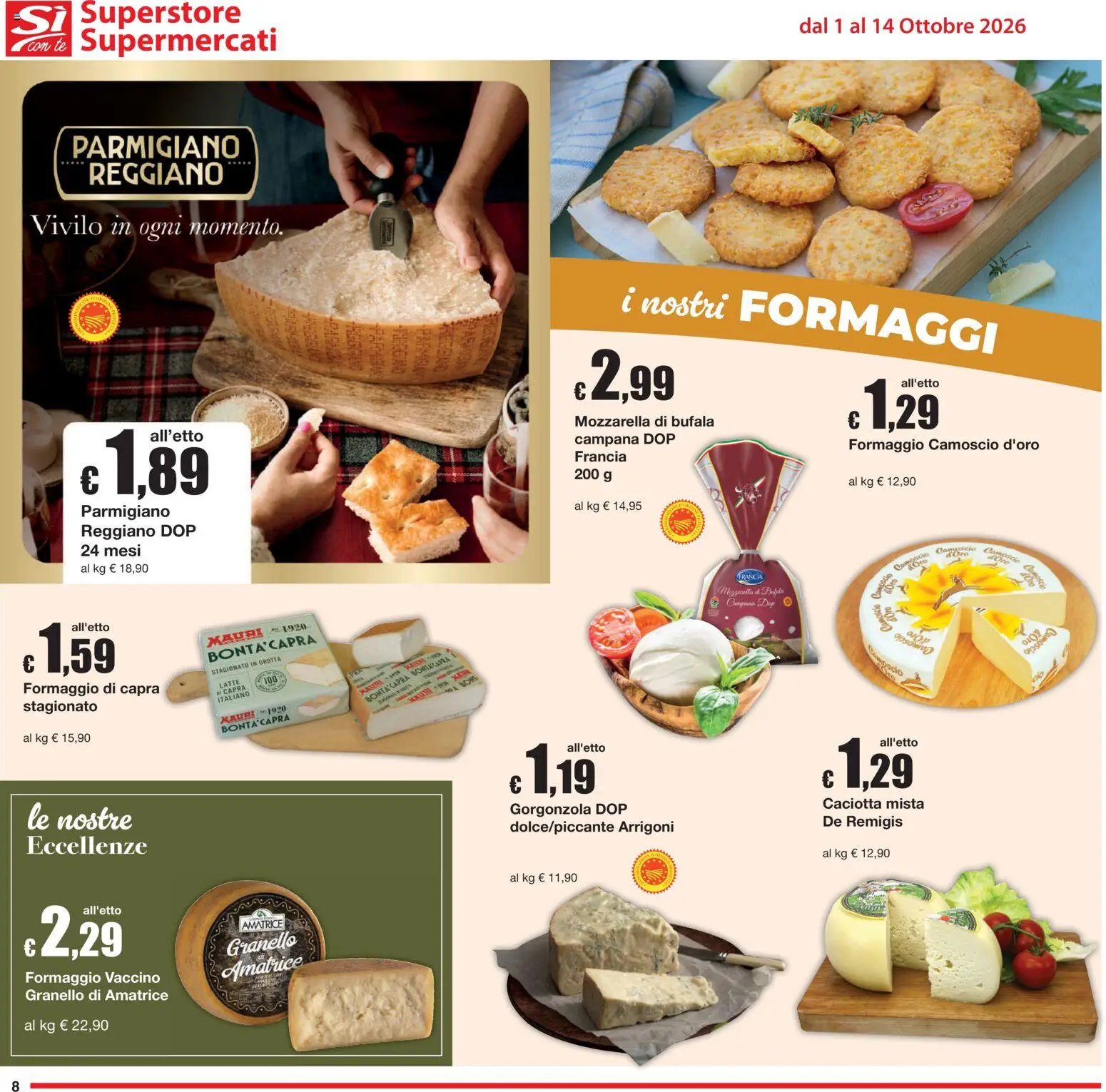 Sì con Te volantino Superstore, Supermercati