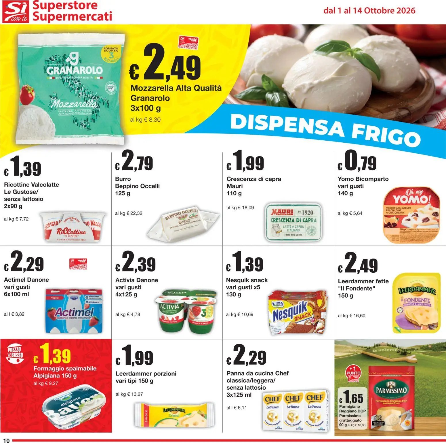 Sì con Te volantino Superstore, Supermercati
