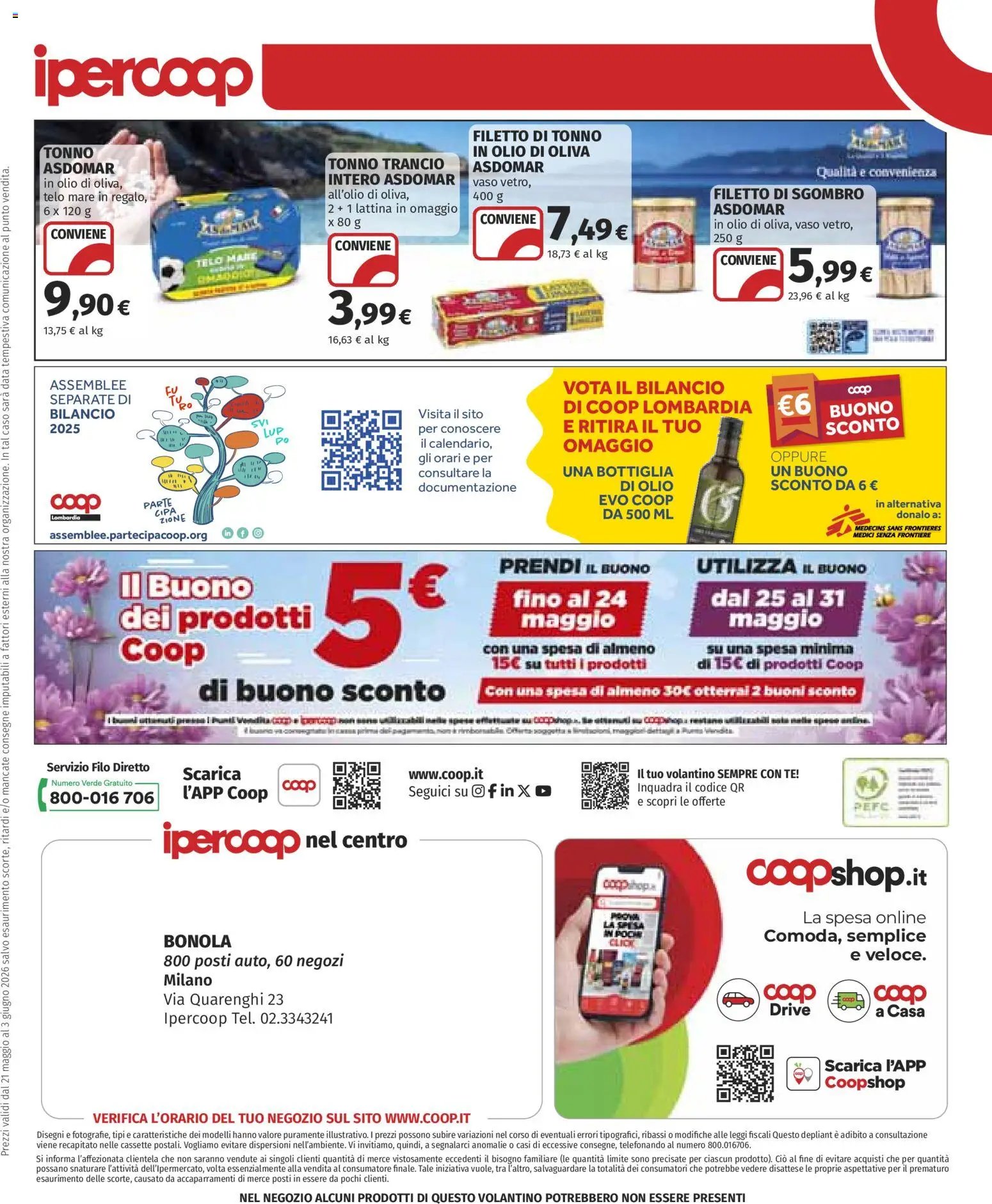 Ipercoop volantino Milano Bonola (2026-05-21 - 2026-06-03)