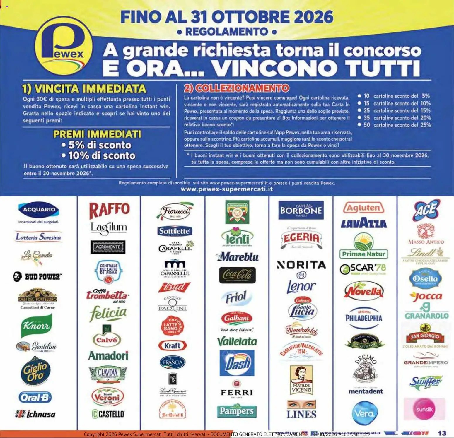 Pewex volantino via Rubicone