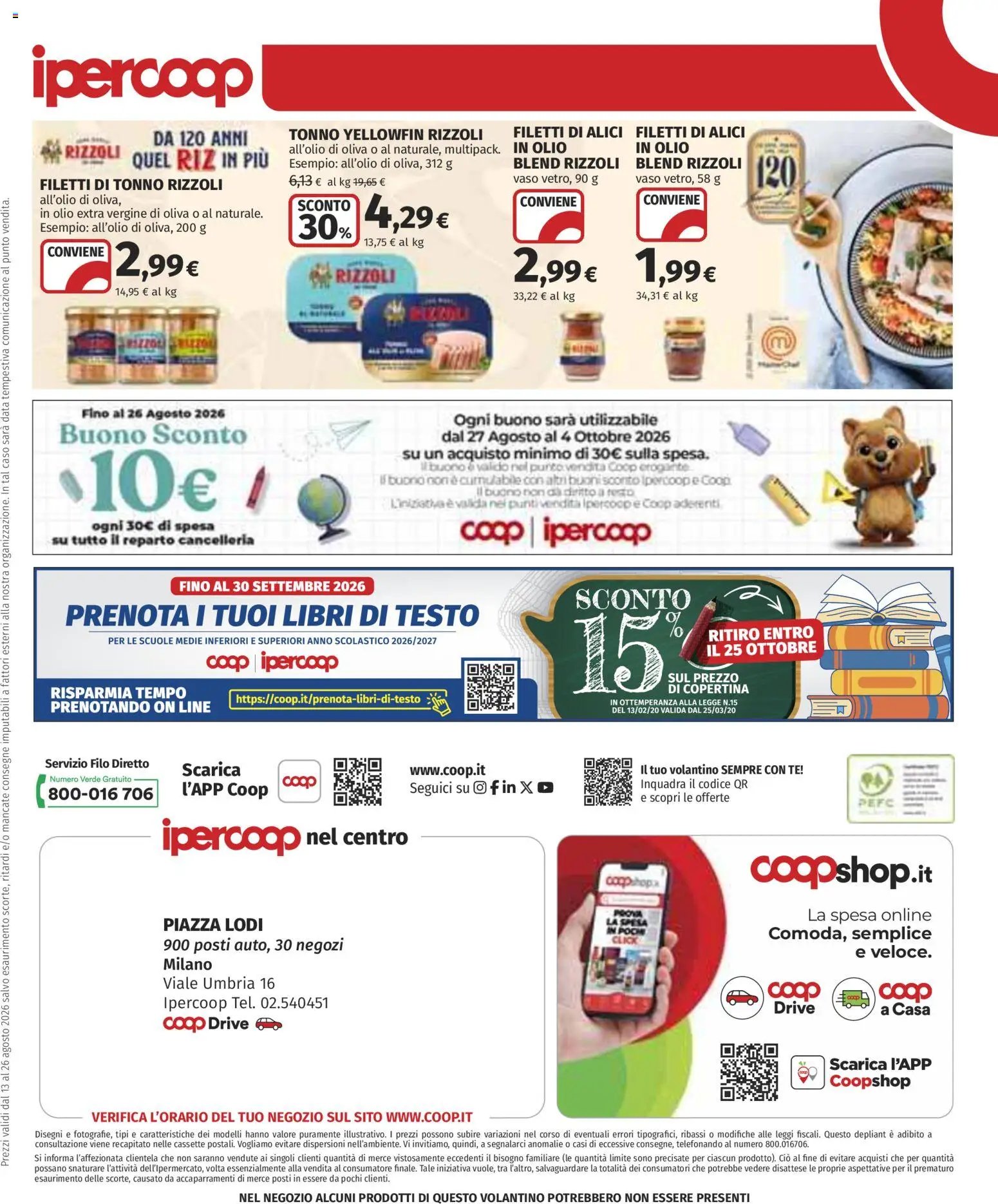 Ipercoop volantino Milano