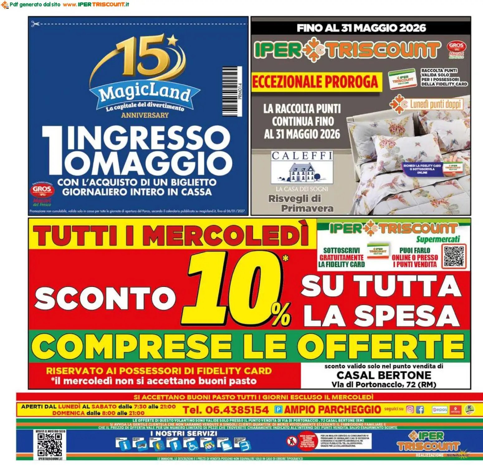 Ipertriscount volantino Casal Bertone