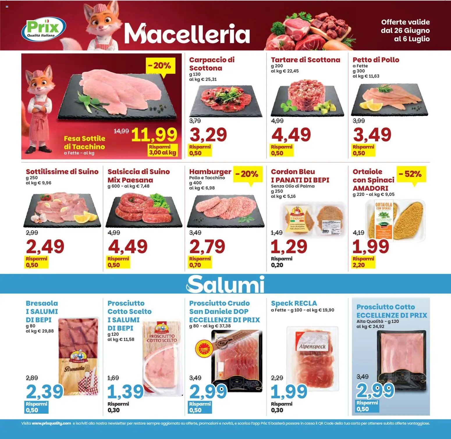 Prix volantino Taglio di Po