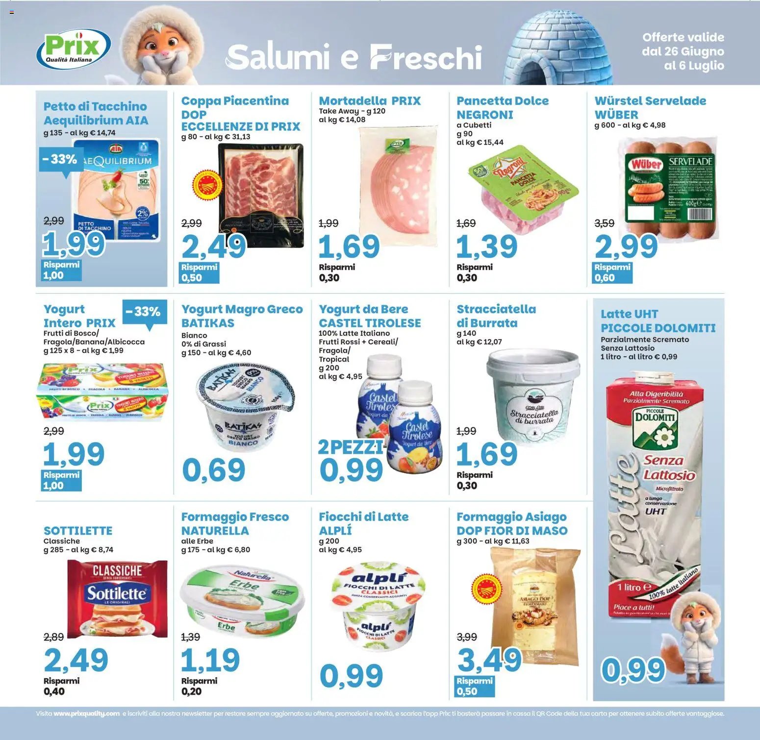 Prix volantino Taglio di Po