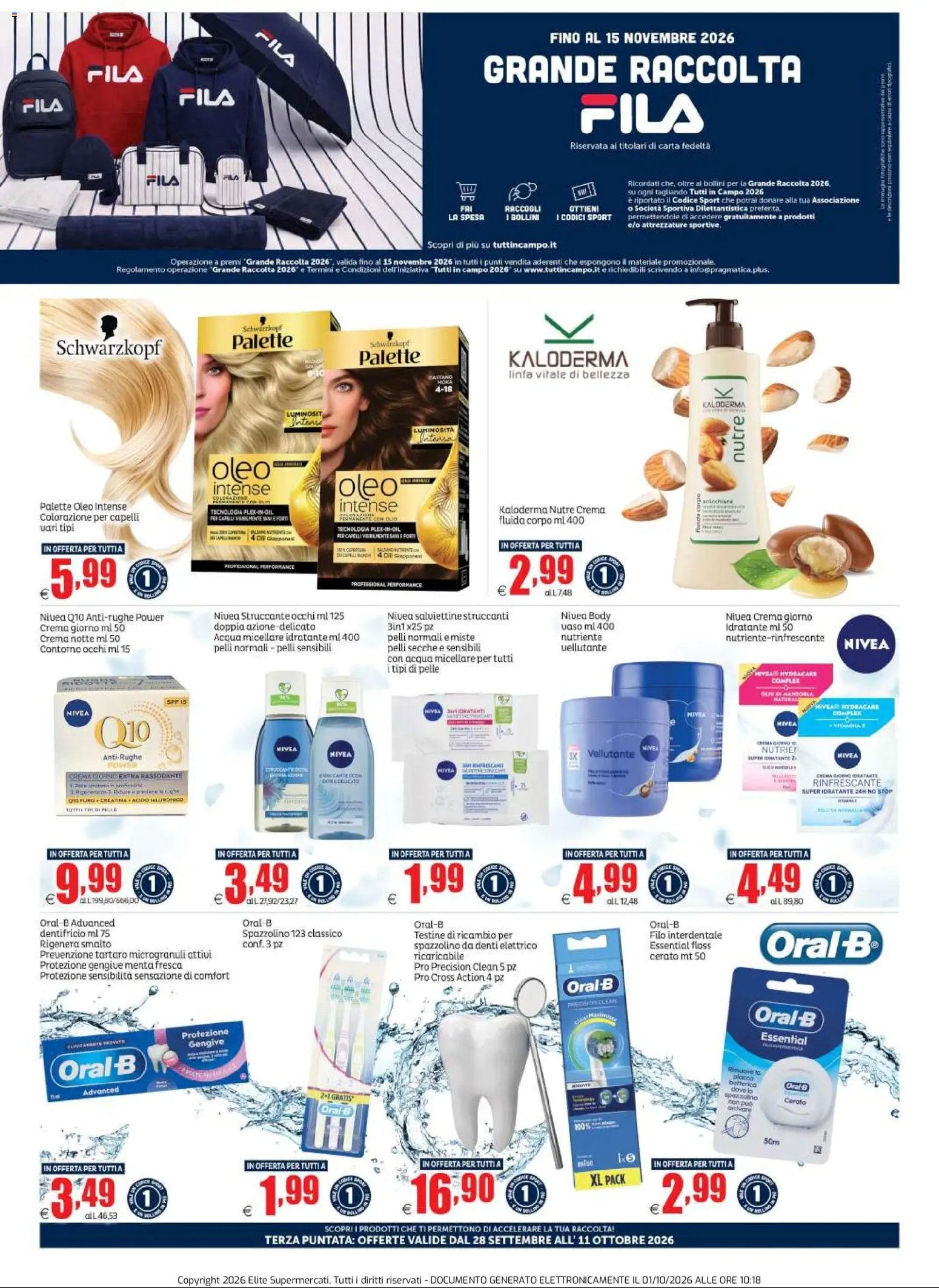 Elite Supermercati volantino Grande Raccolta Fila