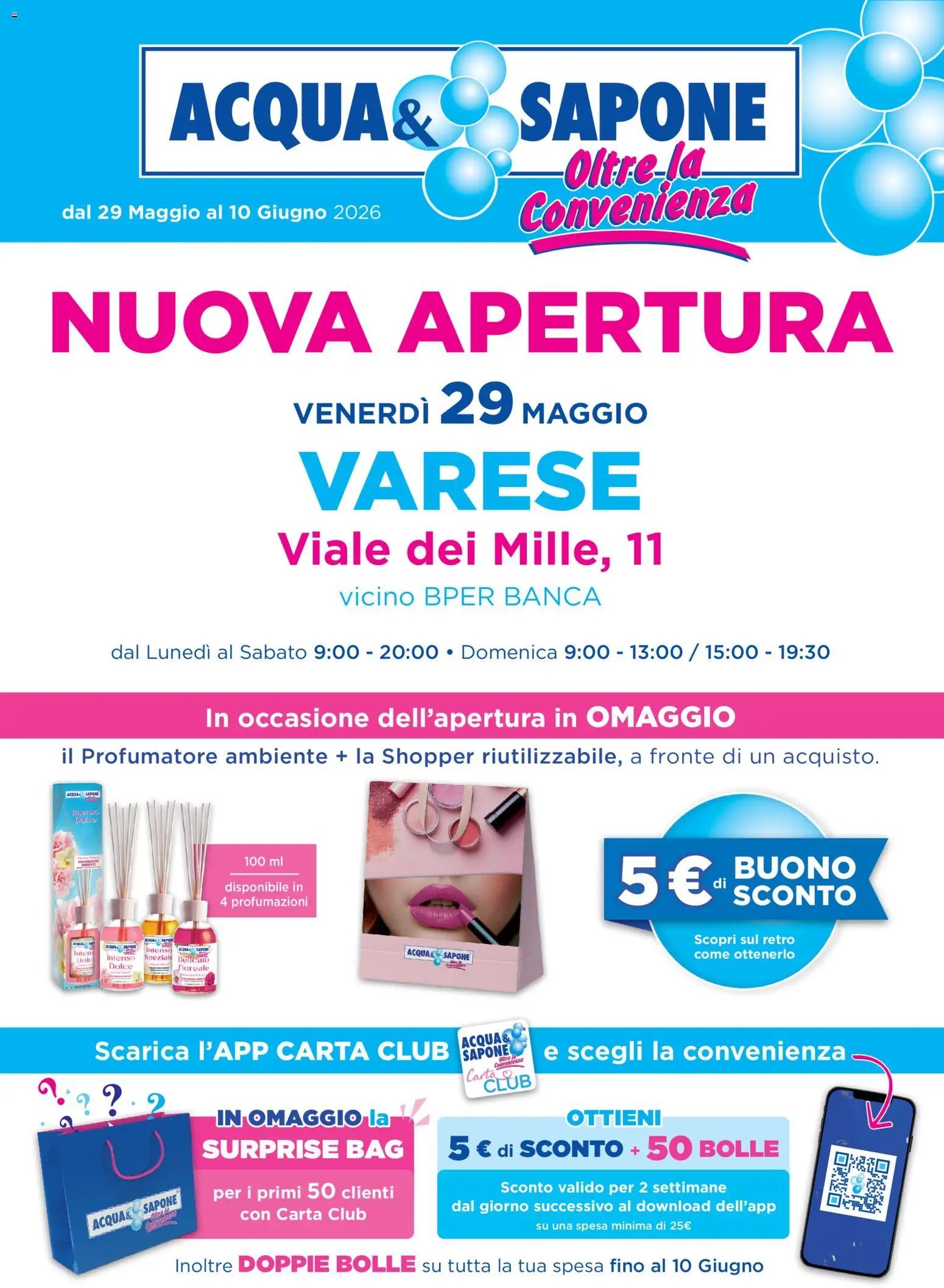 Acqua e Sapone volantino Apertura Varese (2026-05-29 - 2026-06-10)
