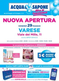 Acqua e Sapone volantino Apertura Varese (2026-05-29 - 2026-06-10)