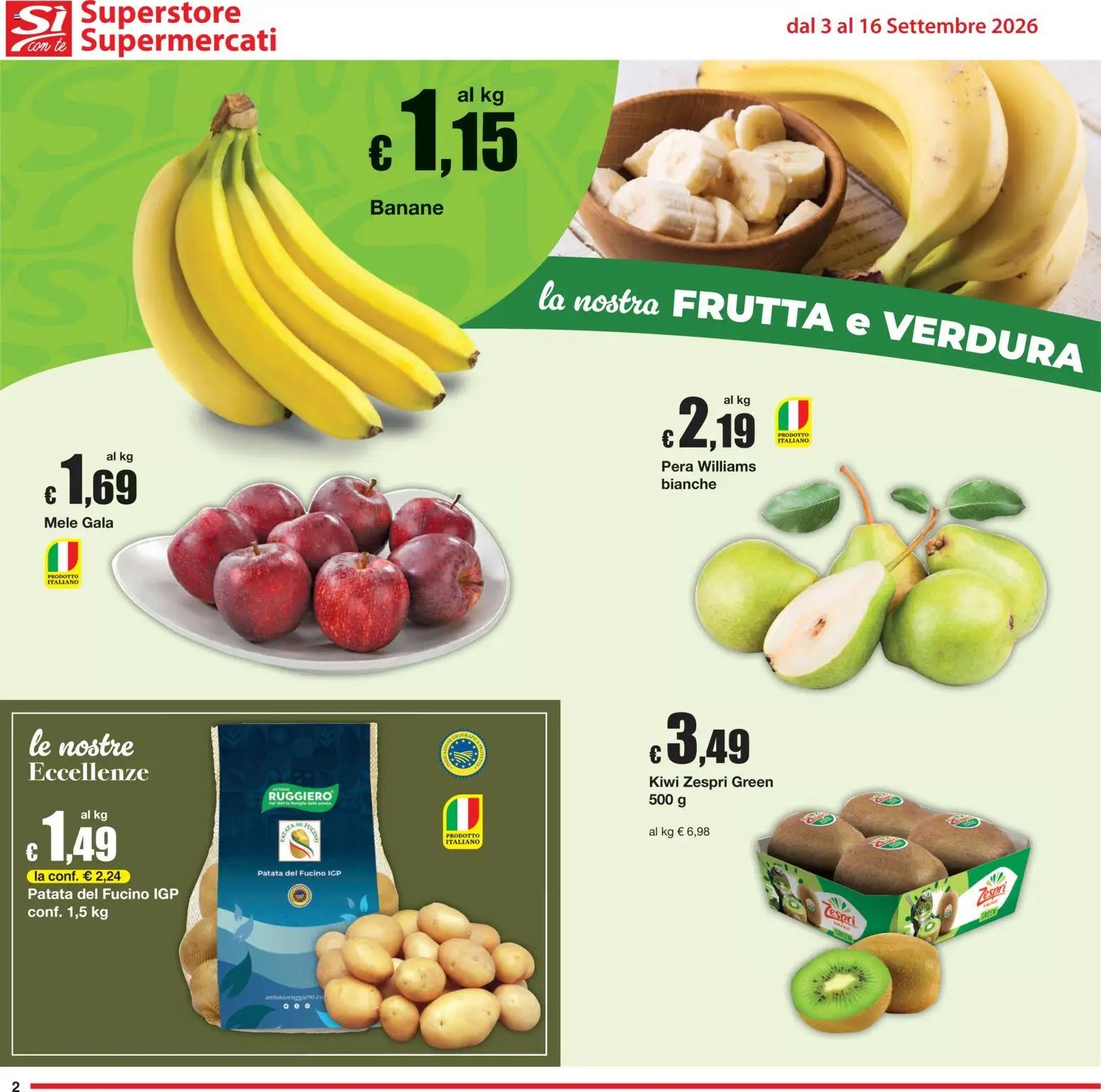Sì con Te volantino Superstore, Supermercati
