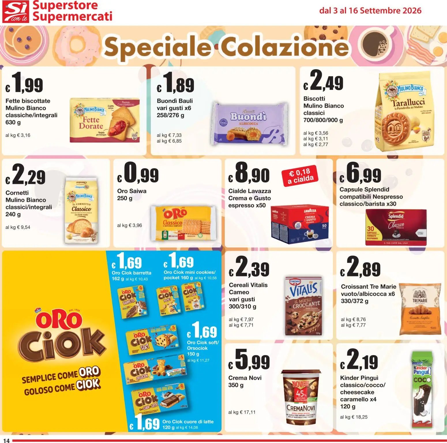 Sì con Te volantino Superstore, Supermercati