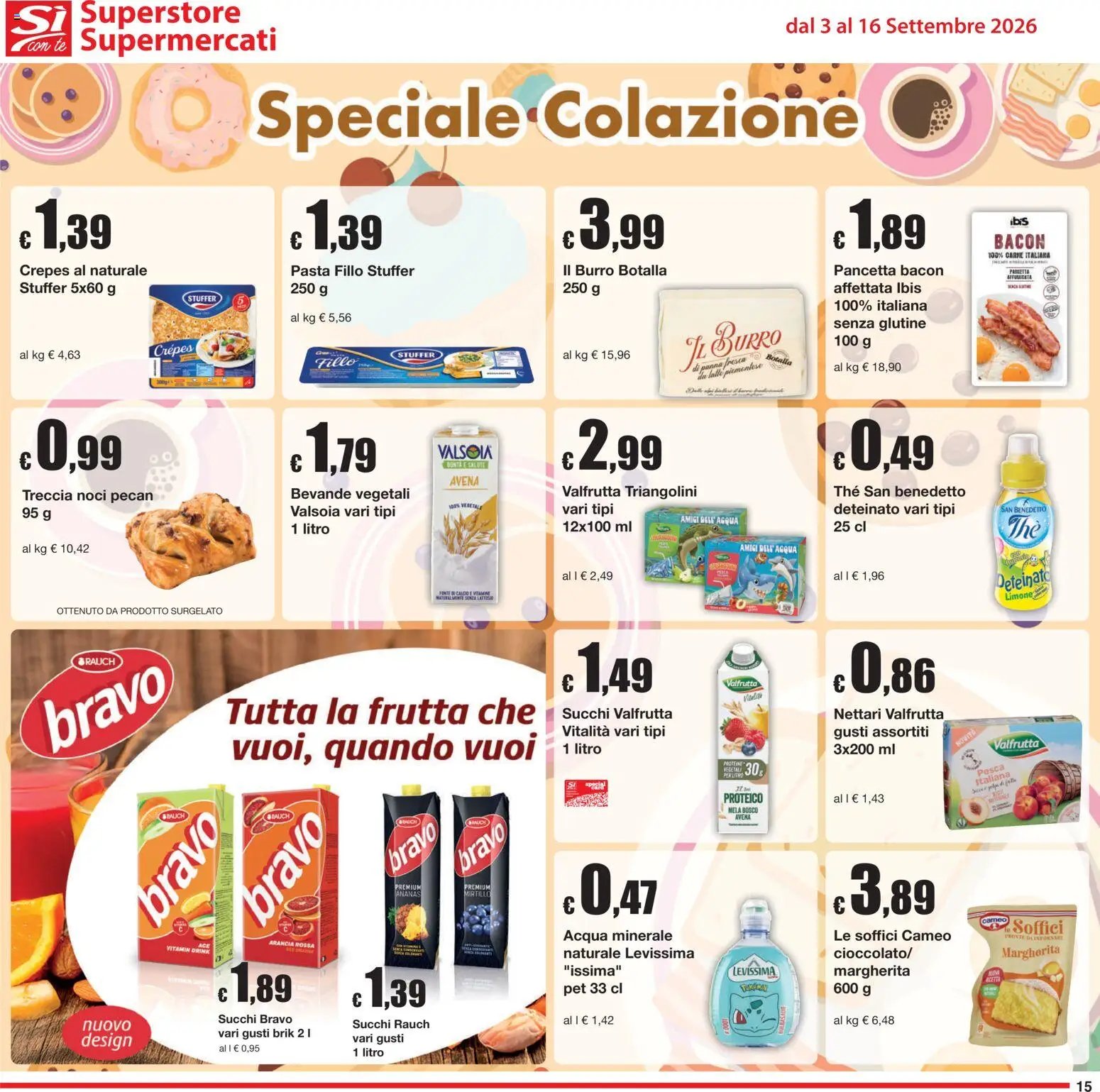 Sì con Te volantino Superstore, Supermercati