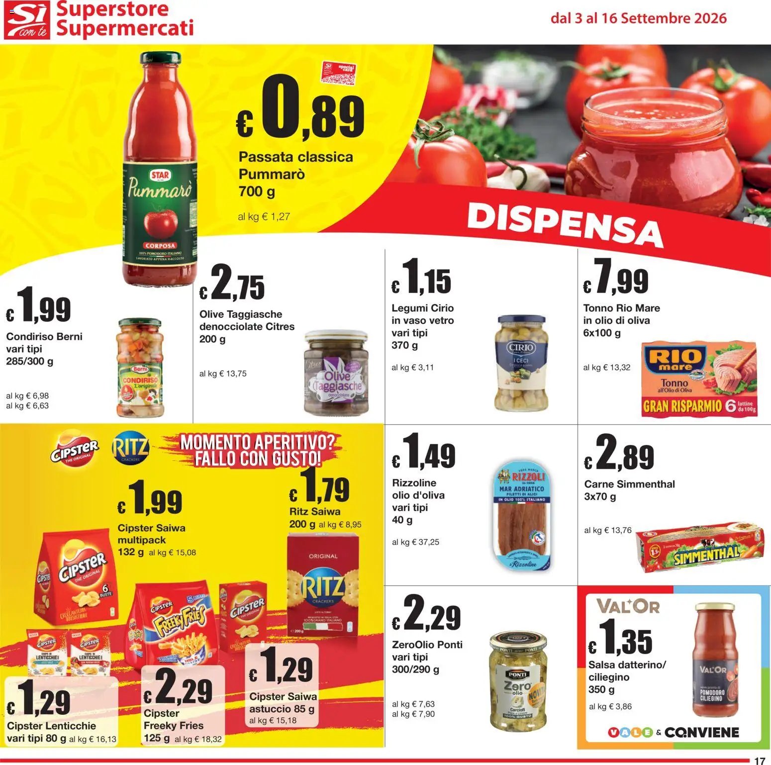 Sì con Te volantino Superstore, Supermercati