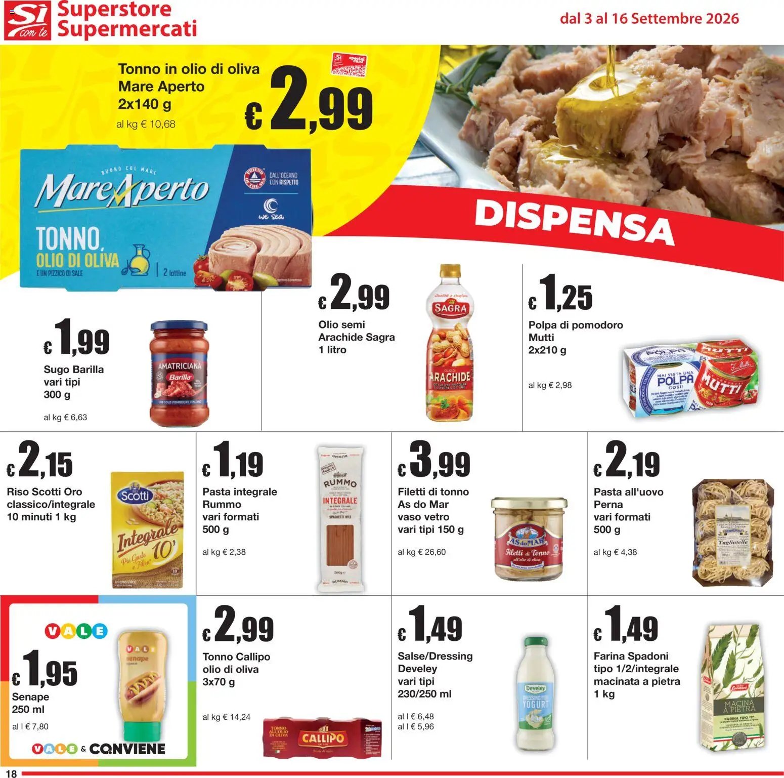 Sì con Te volantino Superstore, Supermercati