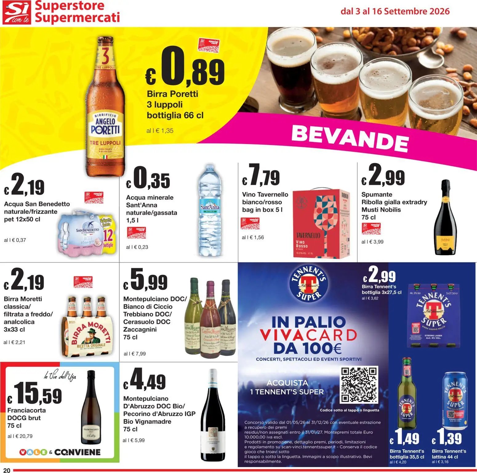Sì con Te volantino Superstore, Supermercati