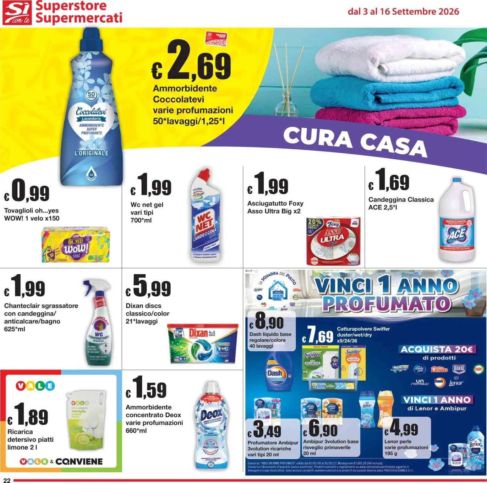 Sì con Te volantino Superstore, Supermercati
