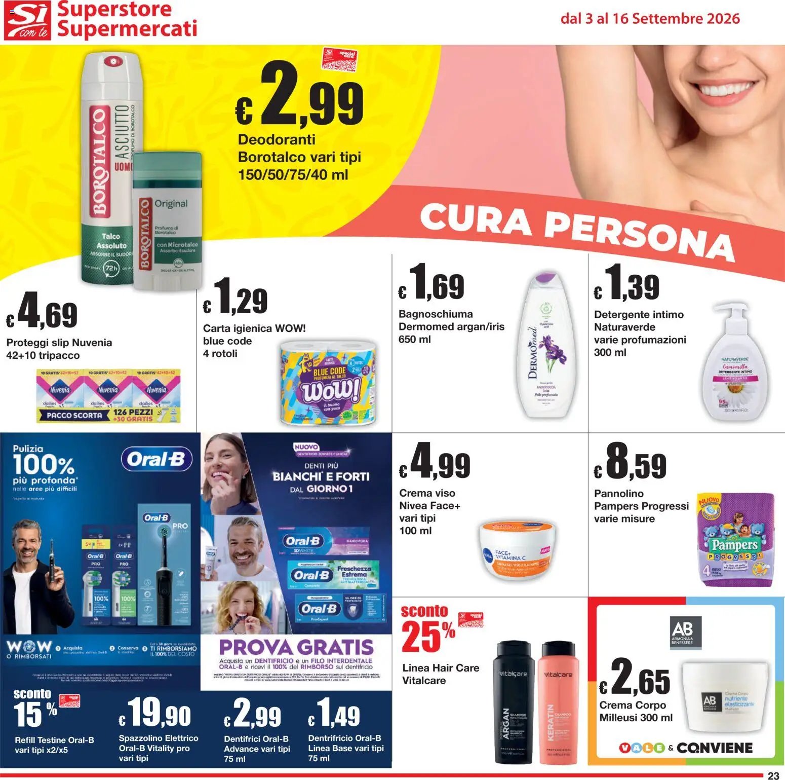 Sì con Te volantino Superstore, Supermercati