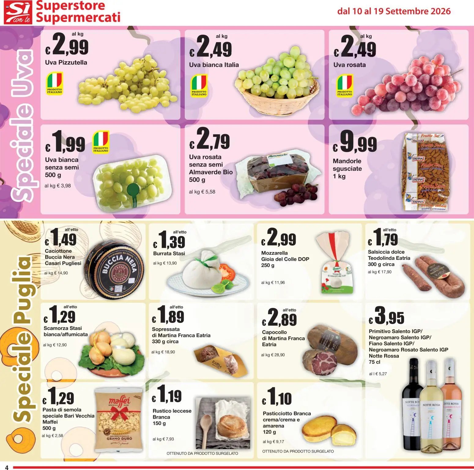 Sì con Te volantino Superstore, Supermercati