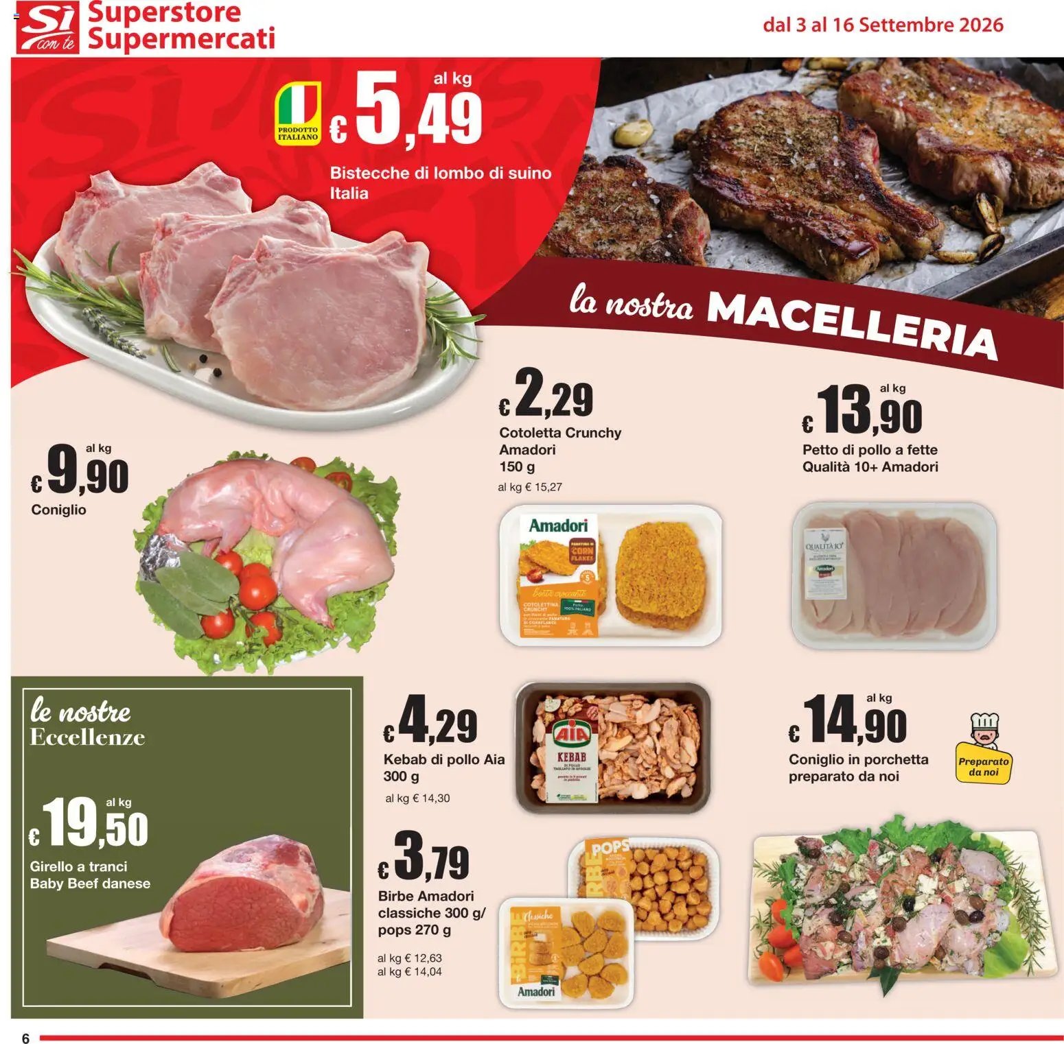 Sì con Te volantino Superstore, Supermercati