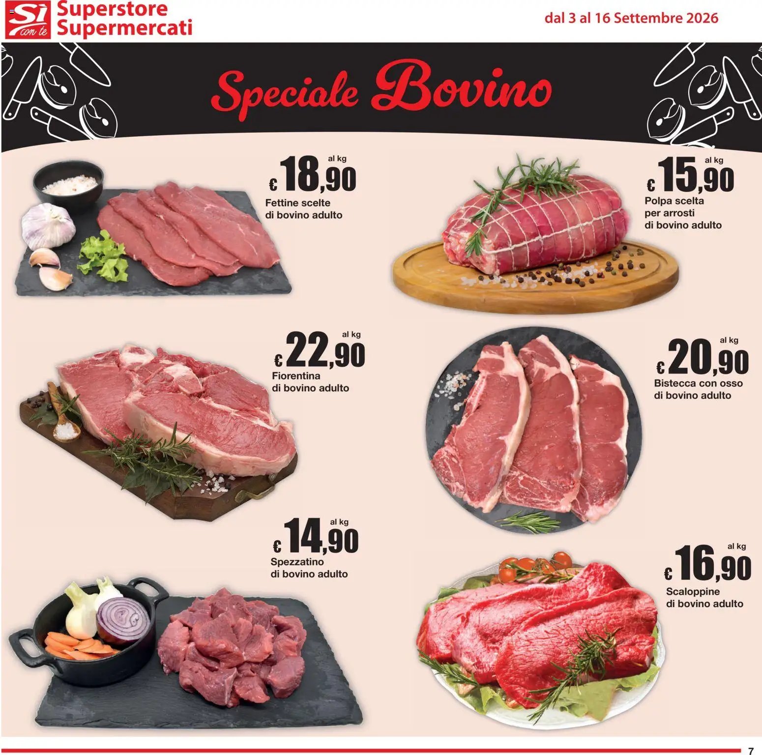 Sì con Te volantino Superstore, Supermercati