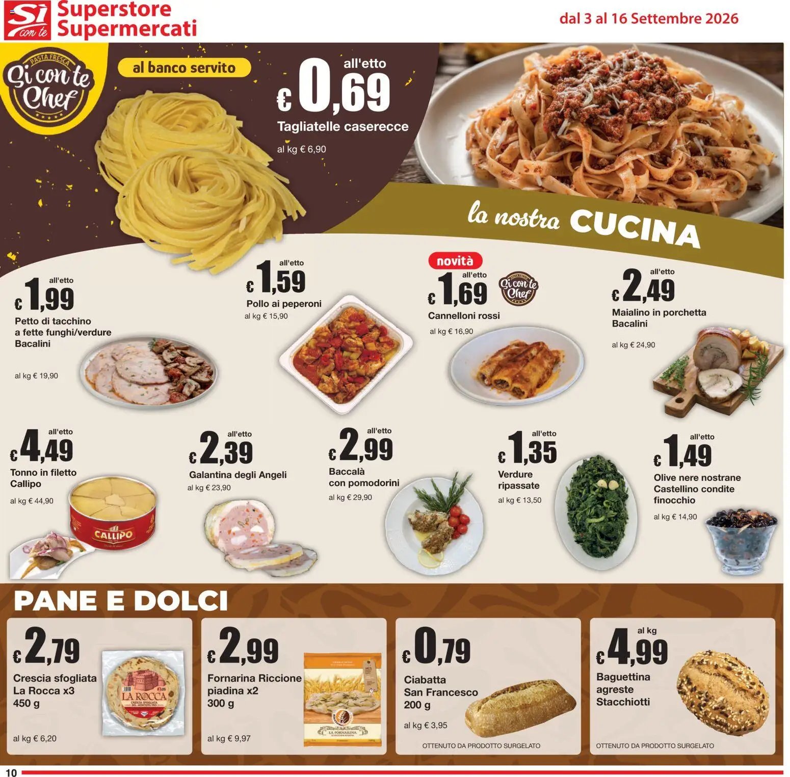 Sì con Te volantino Superstore, Supermercati