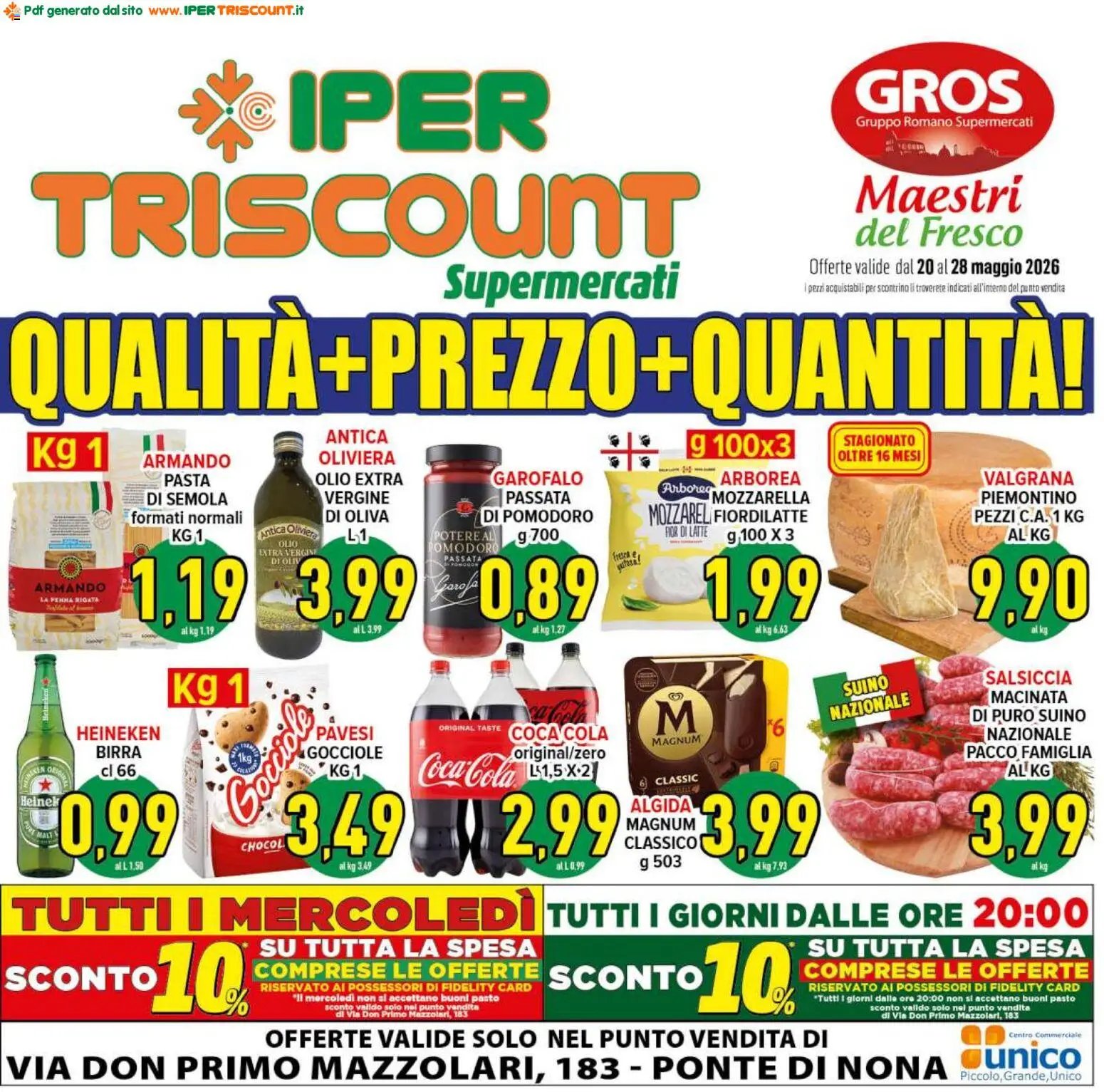 Ipertriscount volantino Ponte di Nona