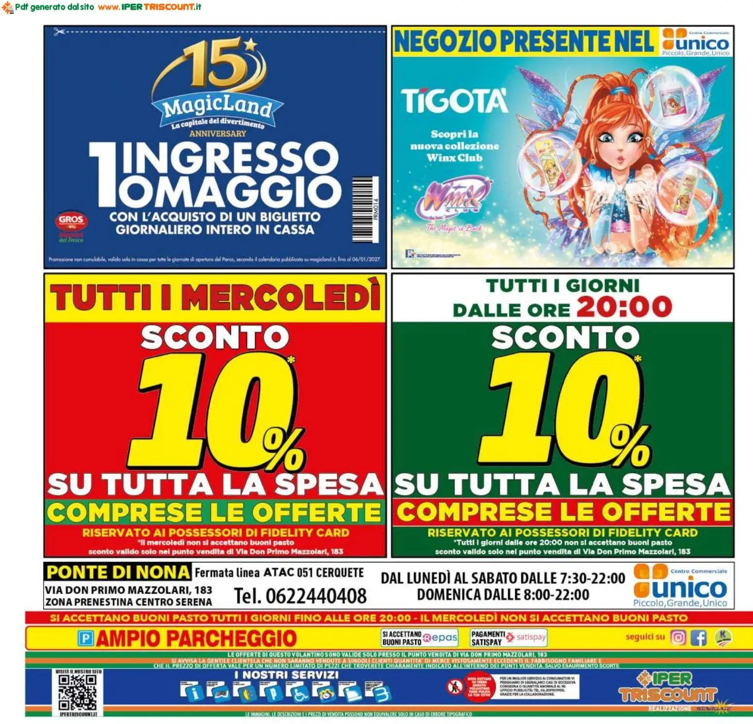 Ipertriscount volantino Ponte di Nona