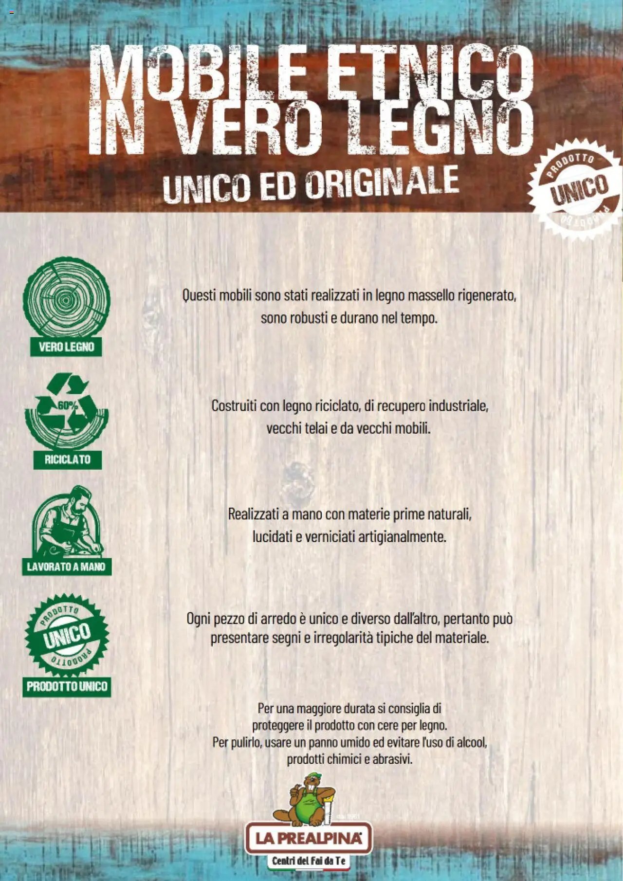 Catalogo - Mobili Etnici in Vero Legno La Prealpina	 (2024-09-27 - 2025-06-30)