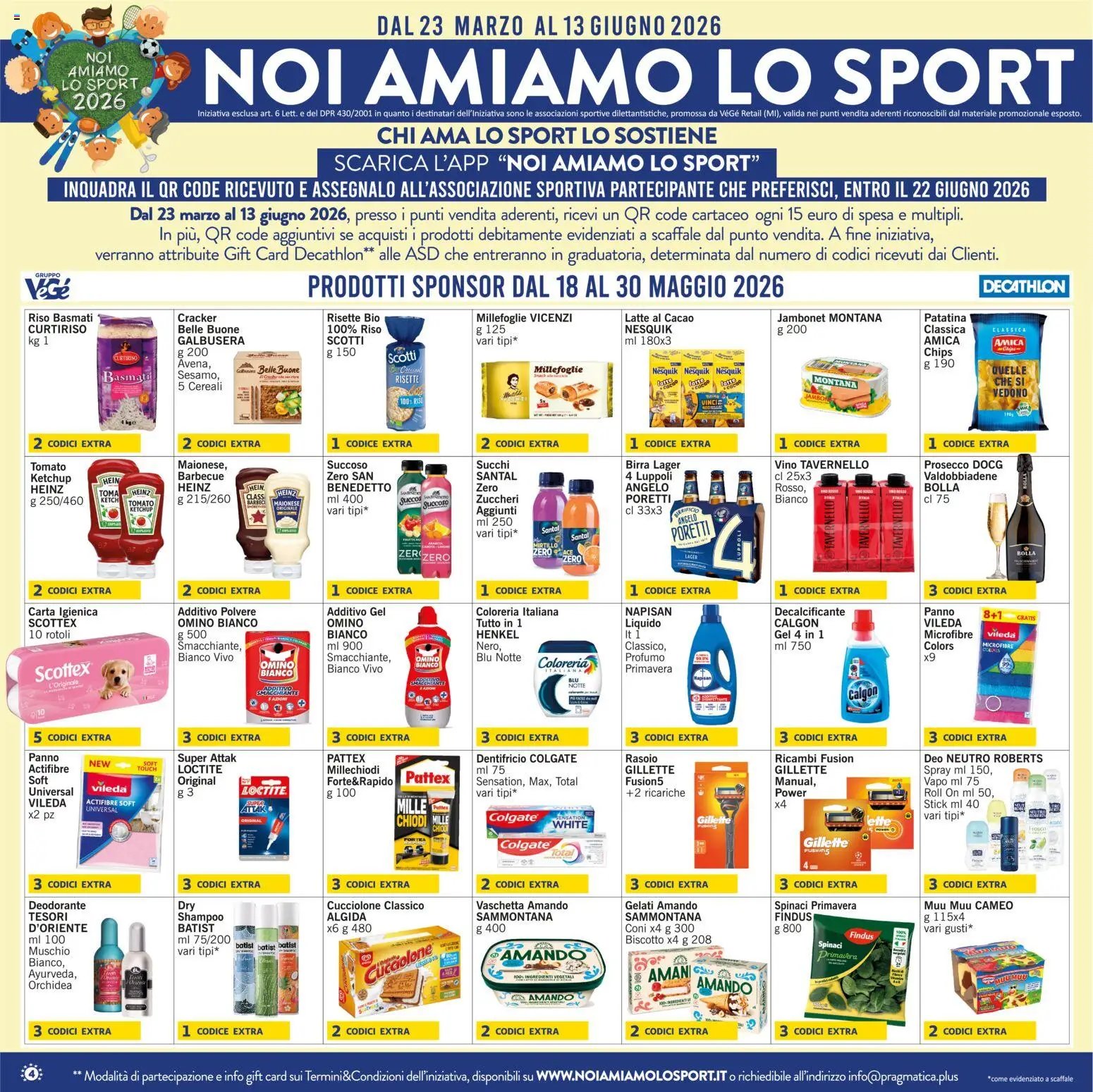 Paghi Poco volantino Noi Amiamo Lo Sport