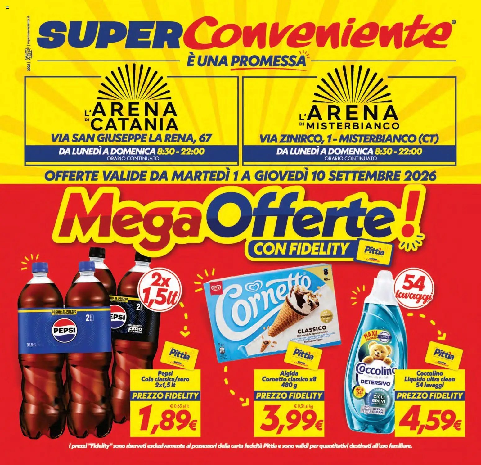 SuperConveniente volantino Catania, Misterbianco