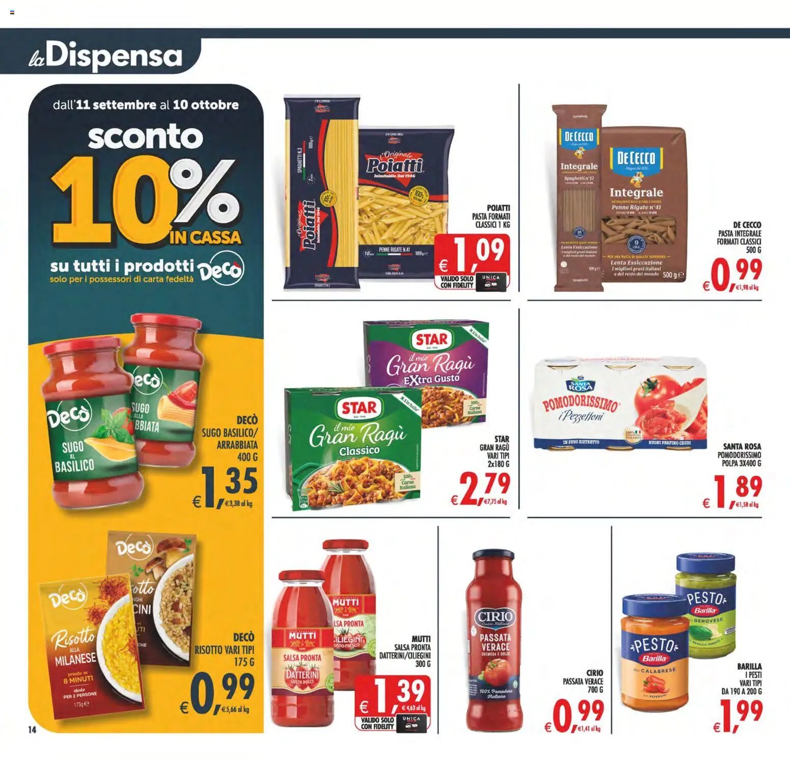 Decò volantino Maxistore, Supermercati Lipari