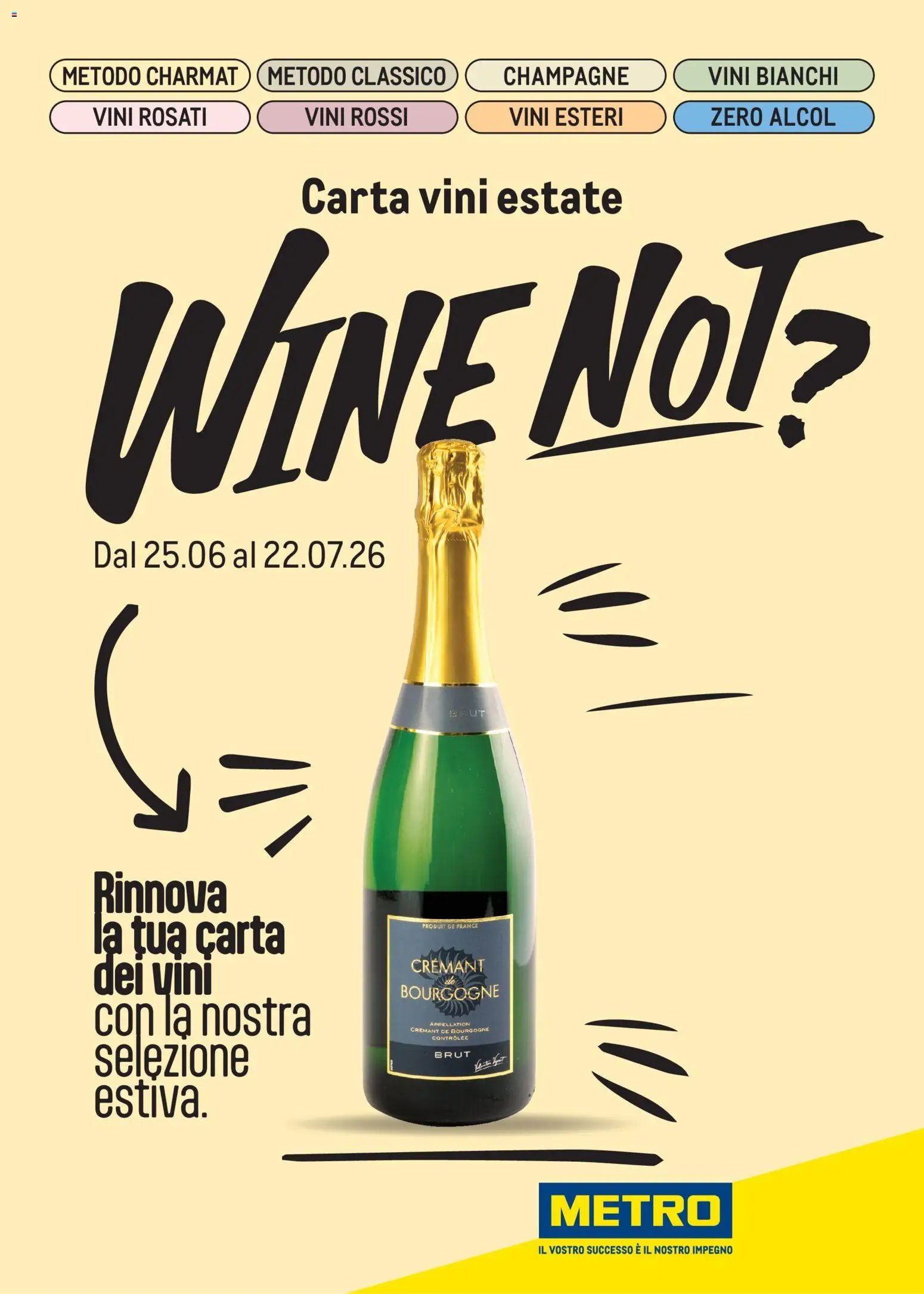 Metro volantino Vini