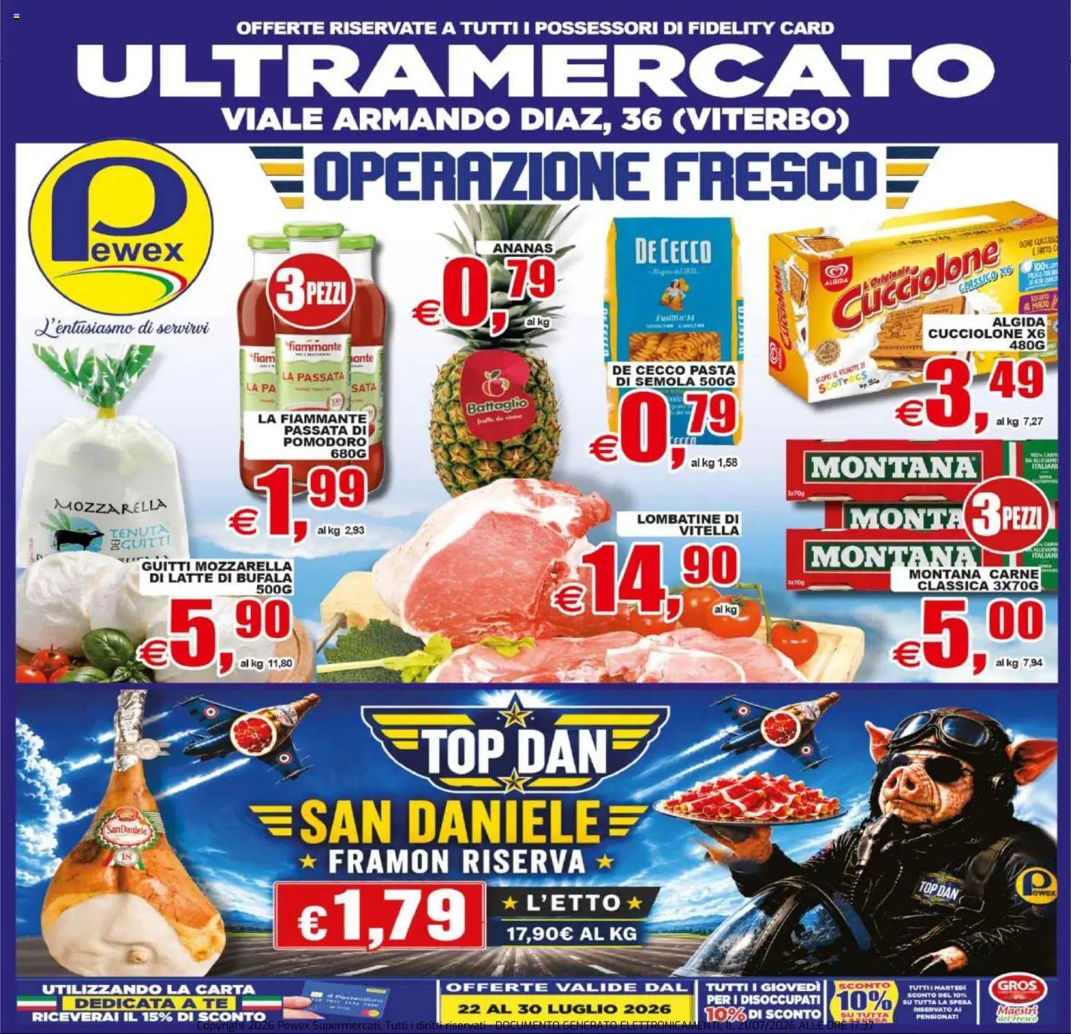 Pewex volantino Viterbo