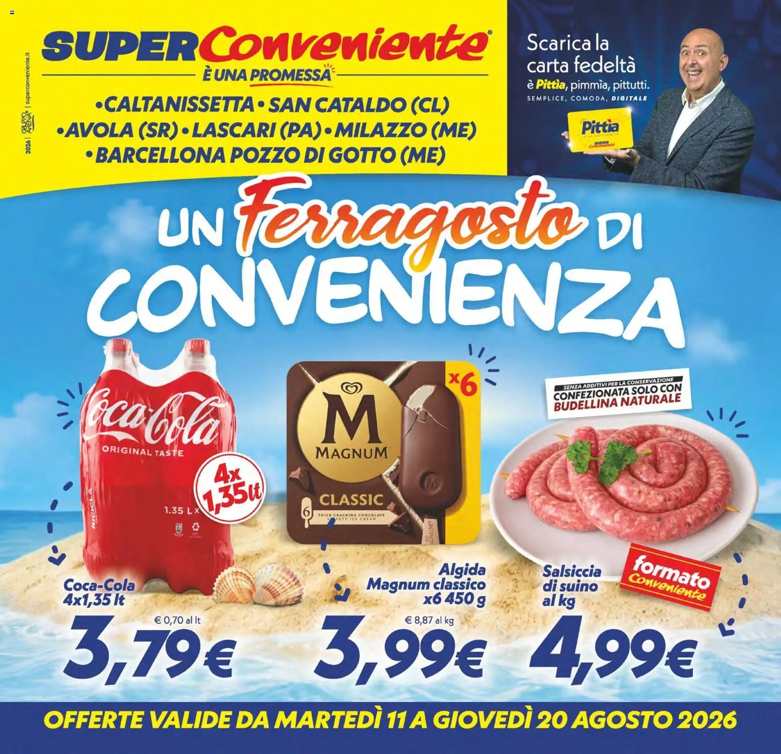 SuperConveniente volantino Caltanissetta, San Cataldo, Avola, Lascari, Milazzo, Barcellona
