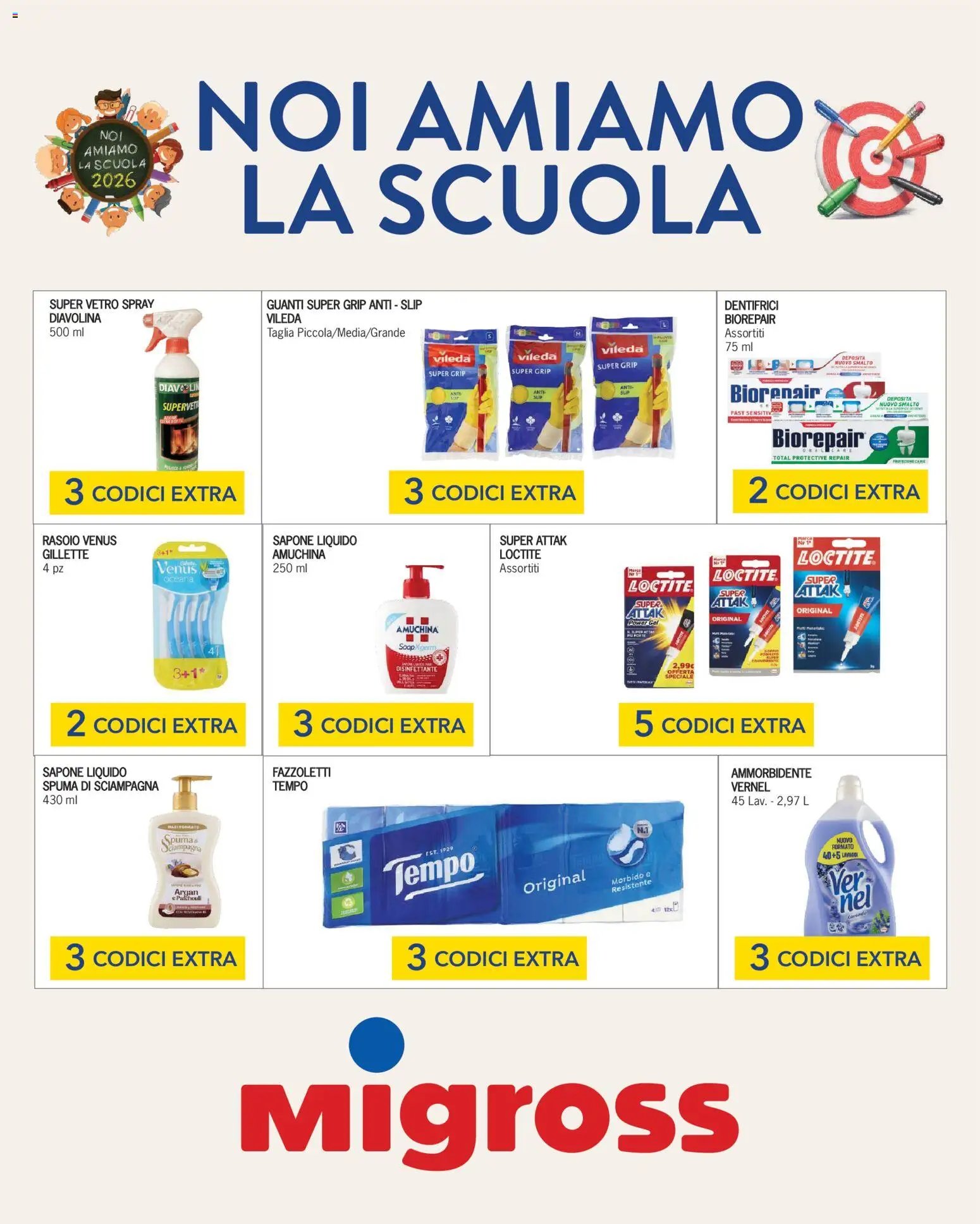 Migross volantino Noi Amiamo la Scuola 2