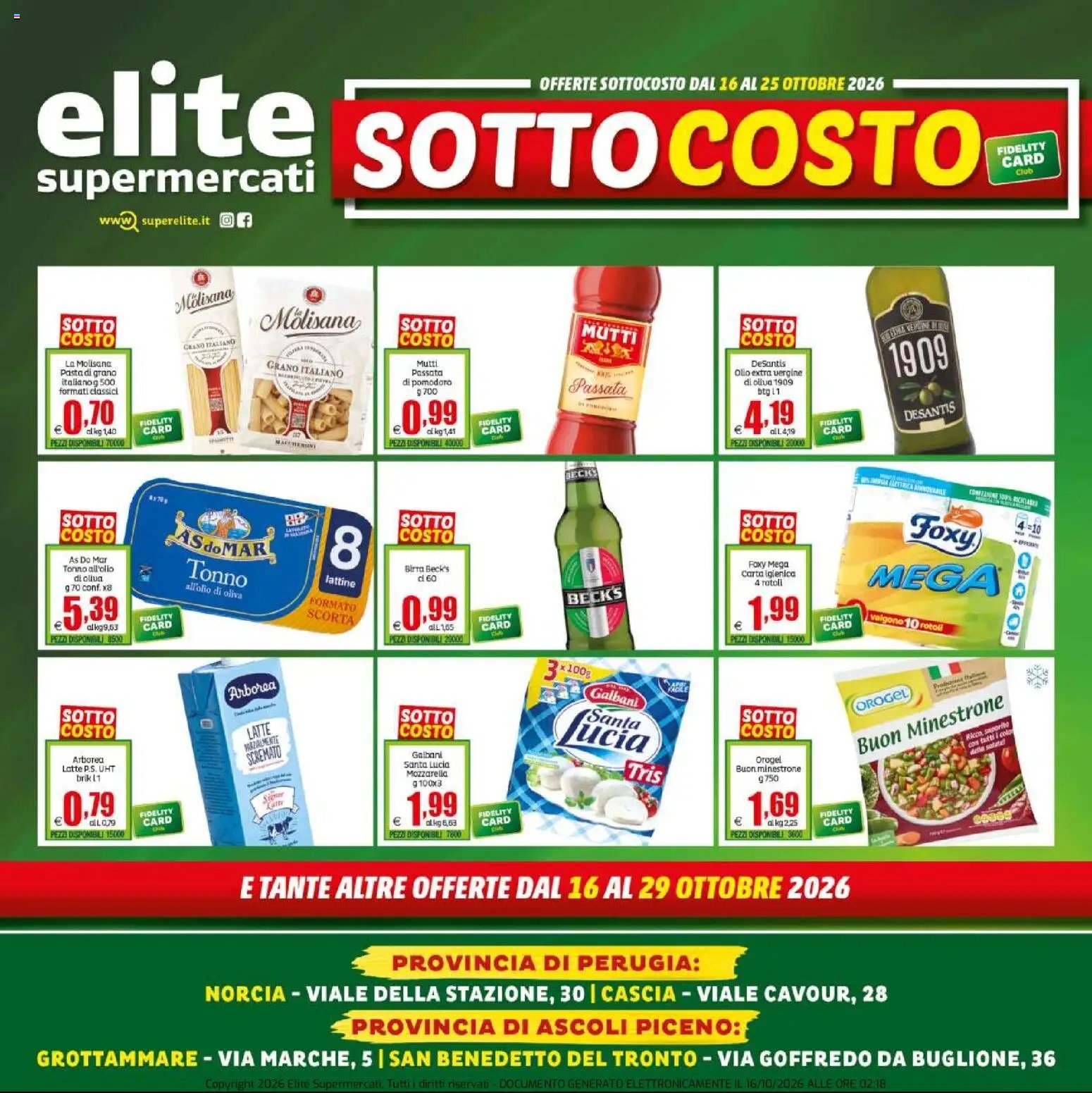 Elite Supermercati volantino