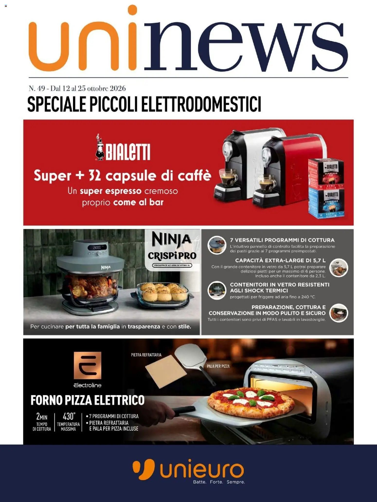 Unieuro volantino Piccoli elettrodomestici