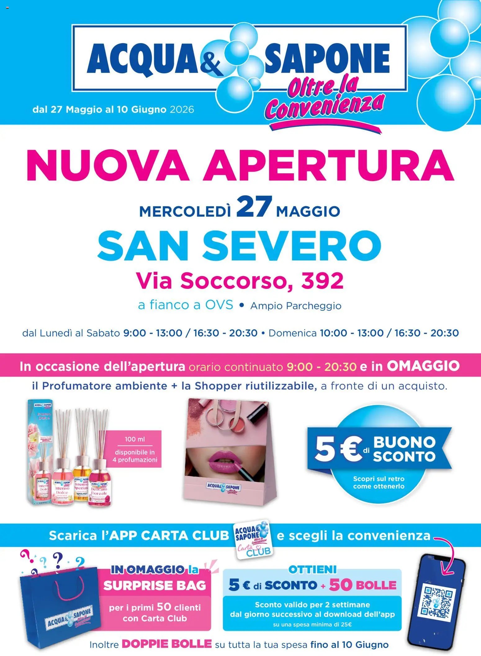 Acqua e Sapone volantino Apertura San Severo (2026-05-27 - 2026-06-10)