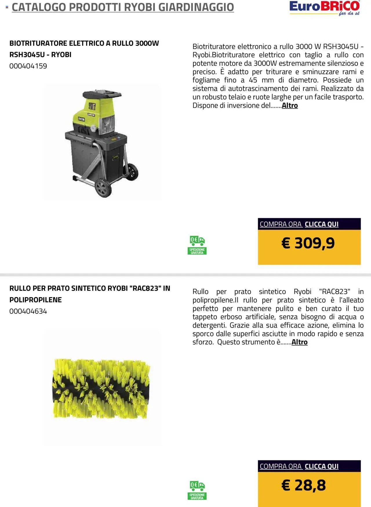 Eurobrico Prodotti Ryobi Giardinaggio catalogo